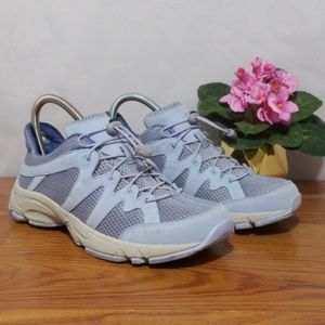 LL Bean women Lt Blue/gray mesh Hiking water sz 8